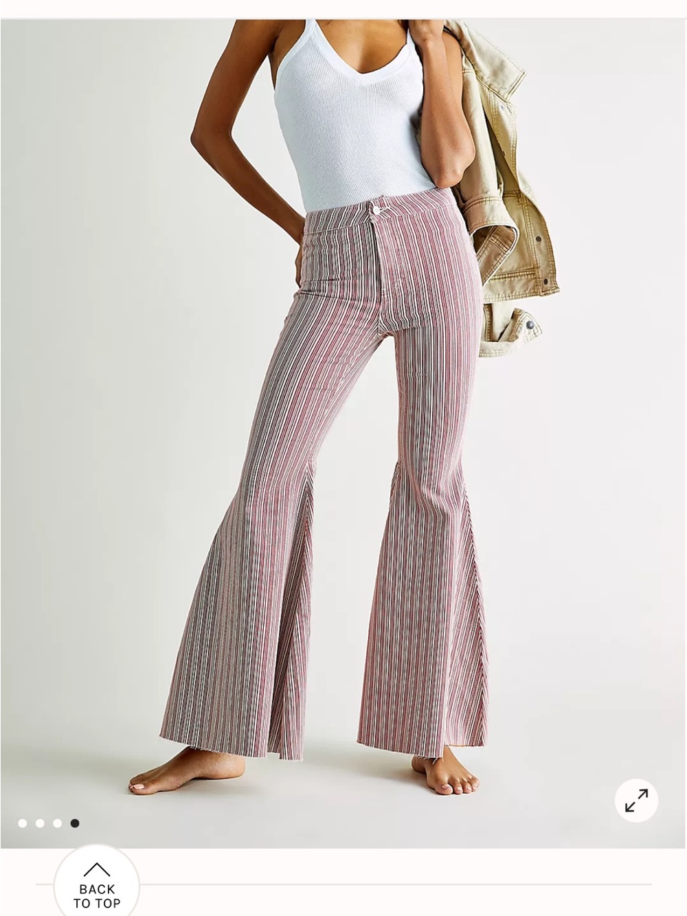 Free People Be Mine Heart Pocket Bell Bottoms 30